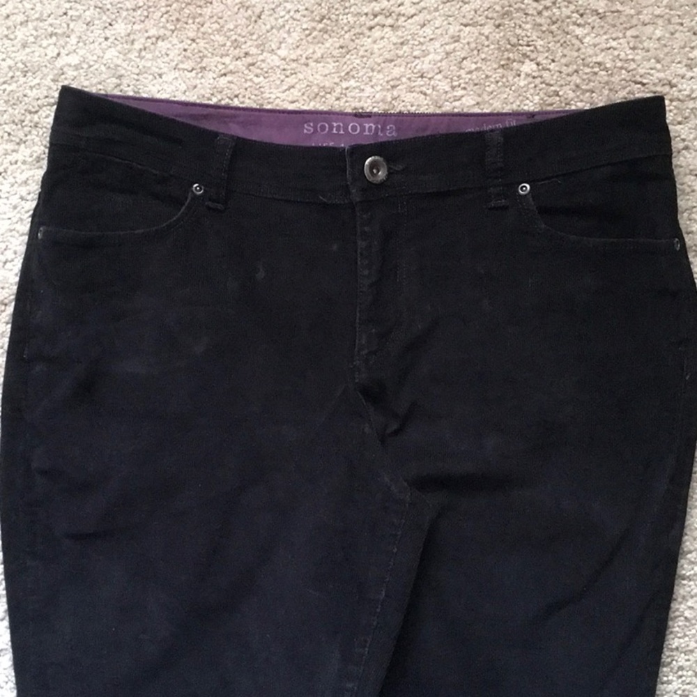Sonoma Black corduroy pants Size 10 - Picture 2 of 5